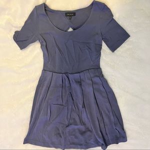 TALULA INDIGO PEPLUM DRESS